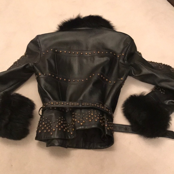 Leather and faux fur jacket - Picture 2 of 2